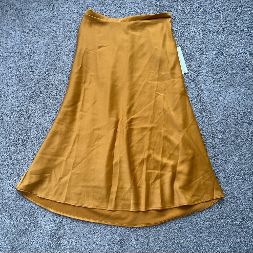 NWT satin midi skirt